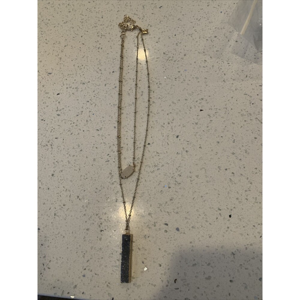 Double Strand Gold-tone Sparkly Bling Bead Necklace